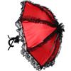 Housoutil Ombrello Protezione Solare Nero da Matrimonio Parasole in Pizzo Elegante e Leggero, Ombrello Decorativo e Struttura in Ferro per Sposa e Fotografia Nuziale