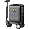 aallwwsso Valigia Elettrica Cavalcabile,Valigie Elettriche Intelligenti- Autonomia Di 8-9 Miglia Per Viaggi Da/Per L'aeroporto E Spostamenti Quotidiani,Lucchetto Tsa,Batteria Rimovibile 93,6 Wh Black