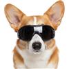 FDHBDF Occhiali per cani, per la cura degli occhi, per cani di piccola taglia, 1 paio di occhiali protettivi per animali domestici, montatura nera, lenti grigie per escursioni, neve, auto, moto, adatti per