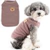Zunea - Maglietta per cani di taglia piccola, in morbido cotone, estiva, vestito basic per cani, grazioso top per cani, in tessuto traspirante, per cani femmina, gatti e chihuahua, colore: viola, S
