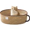 Generic Cesta per gatti - traspirante - cuccia per gatti - in corda di cotone intrecciata - per comodino, soggiorno, ufficio, tavolo, finestra angolare