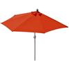 Mendler Ombrellone da parete balcone salvaspazio mezzaluna semicircolare Parla - 145x285x252cm arancione senza base