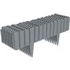 YUENFONG Bordo per prato, in plastica, effetto legno, 4,6 m, per aiuole, per aiuole e prato, con picchetti da 10 cm, colore: grigio