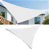 Flyace Tenda a Vela Parasole Vele Ombreggianti 6x6x8.5M Impermeabile Triangolare Vele Parasole da Giardino Protezione Solare Schermo UV con funi di Tensione per Terrazze Balconi Bianco