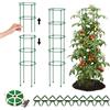 Forhandy Set di 3 tralicci per pomodori, altezza 85 cm, supporto per piante rampicanti per cetrioli, lamponi, piselli, fiori, piante (20 cm di diametro)