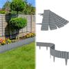 UISEBRT 2,3 m Recinzione per aiuola in PP plastica con aspetto legno, recinzione per giardino, bordo per prato, può essere intrecciato, palisade da giardino, recinzione per aiuola, divisorio per