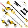 Roadtime Tagliasiepi telescopici 6 in 1, batteria per batterie DeWalt da 20 V (senza batteria), asta girevole, motore senza spazzole per tagliarami per giardino, alberi, arbusti
