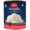 Red Rickshaw Haldiram Rasgulla 1 Kg | Dolci indiani | Gnocchi di ricotta morbida immersi nello sciroppo di zucchero aromatizzato alla rosa