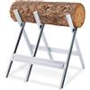 Relaxdays Cavalletto Taglialegna, Pieghevole, Supporto per Motoseghe, Acciaio...