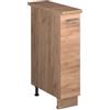 Vicco Armadio cucina dispensa alto Fame-Line, Rovere dorato/Rovere dorato, 20 cm, PL Rovere, per la combinazione con altri moduli della serie Fame-Line