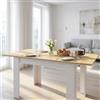 Cosma Tavolo Allungabile da Pranzo Cucina Stile Moderno in Legno Dimensioni 120/160x80x75 cm Bianco/Legno