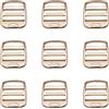 Nifocc 10 pezzi fibbia fibbia fibbia a scorrimento regolabile cinghia di rilascio fibbia regolabile in lega di zinco per zaino cinturino accessori 2,5 cm 25 mm oro chiaro