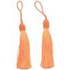 Makhry 20pcs 15.5cm / 6 Pollici Nappe Segnalibro Filo di Seta con Loop di 2 Pollici Cavo e Piccolo Nodo Cinese per la Creazione di Gioielli, Souvenir, Segnalibri, Accessorio Mestiere Fai da te (Arancia)