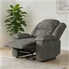 AONYAYBM Poltrona reclinabile elettrica, Poltrona TV Regolabile elettricamente, poltrona relax con funzione reclinabile fino a 160°, sedia massaggiante con massaggio e funzione termica, 1 tasche, Grigio