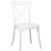 Totò Piccinni Sedia CROSS in POLIPROPILENE design Vintage Croce Impilabile (Bianco, 1)