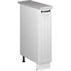 Vicco Armadio cucina dispensa alto Fame-Line, Bianco rustico/Bianco, 20 cm, PL Marmo, per la combinazione con altri moduli della serie Fame-Line