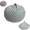 mongtsamz Bean Bag Coprisedia,Pouf Poltrona Senza Imbottitura,Poltrona Sacco Pouf Doppio uso,Poltrona Sacco Adatto per Soggiorno,Camera da Letto e Sala Giochi,Motivo a Stelle Grigio,24 Pollici