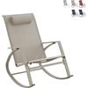 Produce Shop Poltrona a Dondolo Design Moderno per Esterno Bizzotto Demid New - Tortora