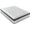 LUXIABED Materasso Viscoelastico ibrido 140x190 Double Face Comfort mezza anima a Molle insaccata. Igienico e Traspirante. Antiacaro Premium Altezza 30 cm