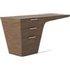 AC ANGEL CERDÁ Angelo Cerdá - Tavolo da scrivania in legno di noce - Scrivania ufficio moderna con cassetti soft-closing - Scrivania lavoro con base in acciaio cromato - Resistente e versatile - 150 x 60 x 76 cm