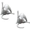 Kznifmk Statuetta di Gatto Divertente da 2 Pezzi, Scultura di Gatto Vergogna, Statua di Animali in Resina, Decorazione Artigianale per la Casa