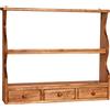 Biscottini Mensole da muro legno portaspezie salvaspazio 79x18x68 cm - Piattaia mensole cucina Made in Italy - Porta spezie per cucina da appendere - Mensola da muro organizer spezie