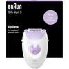 Braun Silk-épil 3 3-170 Epilatore Elettrico con Cavo e 1 Accessorio, Viola