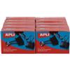 APLI 20889-120 - Mollette metalliche pieghevoli nere, 19 mm - 120, confezione da 10 scatole di clip pieghevoli