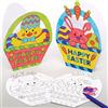 Baker Ross Carte del Cestino di Pasqua da colorare - Confezione da 10, Biglietti per Bambini (AX775)