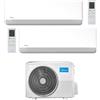 MIDEA CONDIZIONATORE MIDEA BREEZELESS E DUAL SPLIT 9000+12000 BTU INVERTER R32 M2OE-18HFN8-Q A++ WIFI