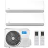 MIDEA CONDIZIONATORE MIDEA BREEZELESS E DUAL SPLIT 9000+12000 BTU INVERTER R32 M2OH-14HFN8-Q A++ WIFI