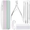 flintronic 10 Pezzi Lime per Unghie 100/180, Kit Lima per Unghie Professional, per la Cura Degli Unghie, per Uso Domestico e Salone