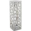 DRW Vaso da fiori con luce LED in fibra di vetro in ecru ruvido, 120 x 36 x 36 cm