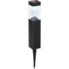 Grundig Illuminazione da giardino solare 1 pezzo - Lampada da giardino a energia solare - Lampada solare - Torce da giardino - Luci LED per esterni - Nero
