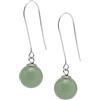 Treasure Bay Orecchini Pendenti in Argento Sterling con Pietre Naturali Fatte a Mano per Donna - Orecchini con Perle a Sfera da 12mm per Ragazze (Avventurina verde)