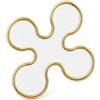 miss divisa Spilla Rosa Camuna bianca bordo oro 1 cm - Pin da giacca smaltato con clip - Distintivo da collezione Lombardia