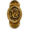 miss divisa Pin DOSB oro brevetto sportivo in metallo finitura bronzo anticato - Mini accessorio da giacca o collezione - 15 mm oro