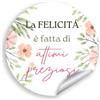 Generico Adesivi Rotondi Floreali 4 cm - 30 Pezzi Non Personalizzabili | Sticker Bomboniere Matrimonio, Comunione, Battesimo | Attimi Preziosi (FLR-19-A)