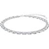 bySantana Bracciale Argento 925 Donna - Doppio, Catena a Maglie e Perle Argento | Timbrato S925, Lunghezza regolabile 17+3 cm, Senza nichel e delicato sulla pelle, Fine e delicato, Confezione regalo inclusa