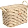 Bohome Living - Baule Contenitore in Vimini Intrecciato, Cesto Portaoggetti, Portabiancheria, Decorazione Boho Chic (30 cm)