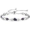 FANCIME Bracciale tennis con Alessandrite, pietra del mese di giugno, in argento sterling con maglie regolabili da 9x7 mm - Gioielli di alta gamma - Regali di compleanno per donne, mamme, mogli e lei.