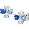 Amen Orecchini da donna di Amen della collezione Quadricuore. Orecchini in argento 925 con finitura in rodio, zirconi multicolor blu e bianchi con taglia unica e altezza 8 mm. La referenza è: EQUSBMBL