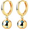 Jenosy Orecchini Oro Donna Orecchini con Perle Orecchini a Bottone con Perle Delicate per Donna Orecchini a Bottone Huggie per Cartilagine per Ragazze Orecchini Ipoallergenici Placcati Oro 18K