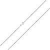 Bling Jewelry Sottile Basic Simple 019 Gauge .925 Sterling Silver Box Chain Collana Per Le Donne Per L'Adolescenza Made In Italy 16 Inch