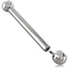 Inoki - Bilanciere lungo in acciaio con sfere - Ampallang Apadravya Industrial - Spessore 8 mm, Lung. int. 25 mm, Palla 12 mm