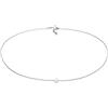 Elli Collana Choker Rosa Quarz Solitär Anhänger 925 Silber