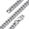 GOLDCHIC JEWELRY Collana uomo acciaio Catena uomo cubana da 6 mm Miami, Gioielli Hip Hop collana catena uomo Acciaio Inossidabile 316L collana cubana 51cm regalo per uomo e ragazzo