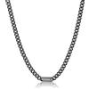 GoldChic Collana con Nome Personalizzabile,1-5 Nomi,Argento/Nero/Oro,Catenina Uomo in Acciaio Inox 316L,Lunghezza 45/51/56/61CM,Collana Nome Regalo Uomo