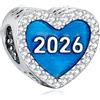 Eusense Charm Cuore Blu Edizione 2026 per Braccialetti Pandora Pandora Charm con Cuori Regalo di San Valentino o Compleanno per Lei e Lui