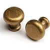 BEILEIOU Maniglie per armadio in ottone antico, pomelli per cassetti in stile classico e vintage, per cucina, bagno, comò, bar, cassetti, in lega di zinco (2, Ottone antico, Pomelli)
